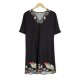 Modest Black Short Sleeve Mini Dress