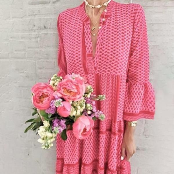 Much to Explore Geo Print Dress